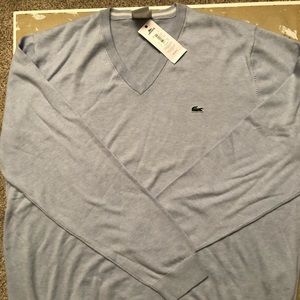 Lacoste Ribbed V-neck Sweater